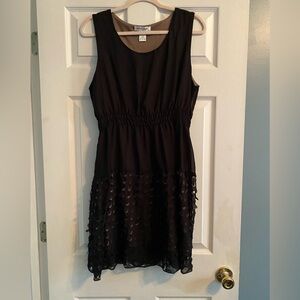 Ultra Pink Black and Tan Dress With Cut Out Overlay Date Night Size XL